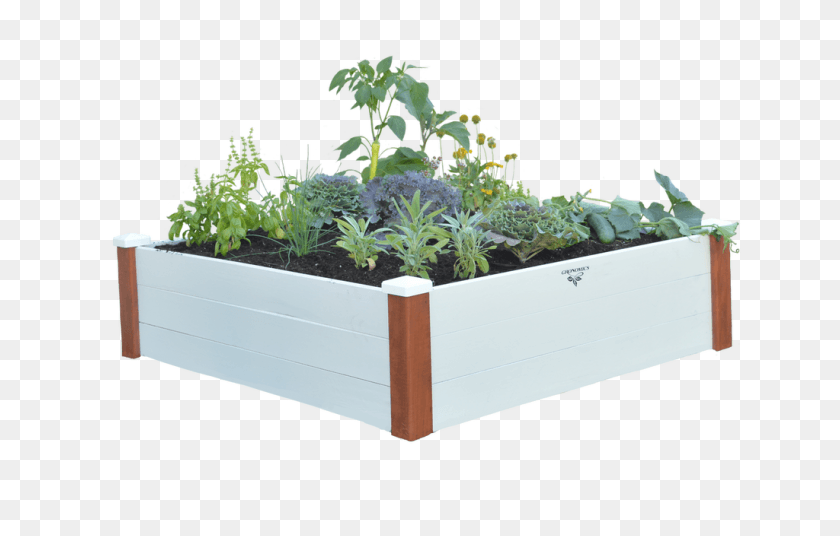 1024x626 Vinyl Wrapped Raised Garden Bed 48 X48 X14 Flowerpot, Potted Plant, Plant, Vase HD PNG Download