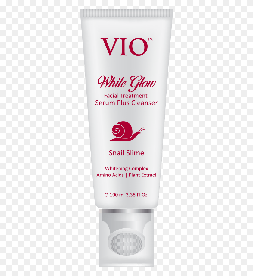307x855 Descargar Png Vio Serum Plus Cleanser White Glow Cream, Botella, Cosméticos, Loción Hd Png