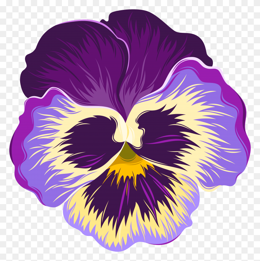 7862x7905 Violet Flower Clip Art Image HD PNG Download