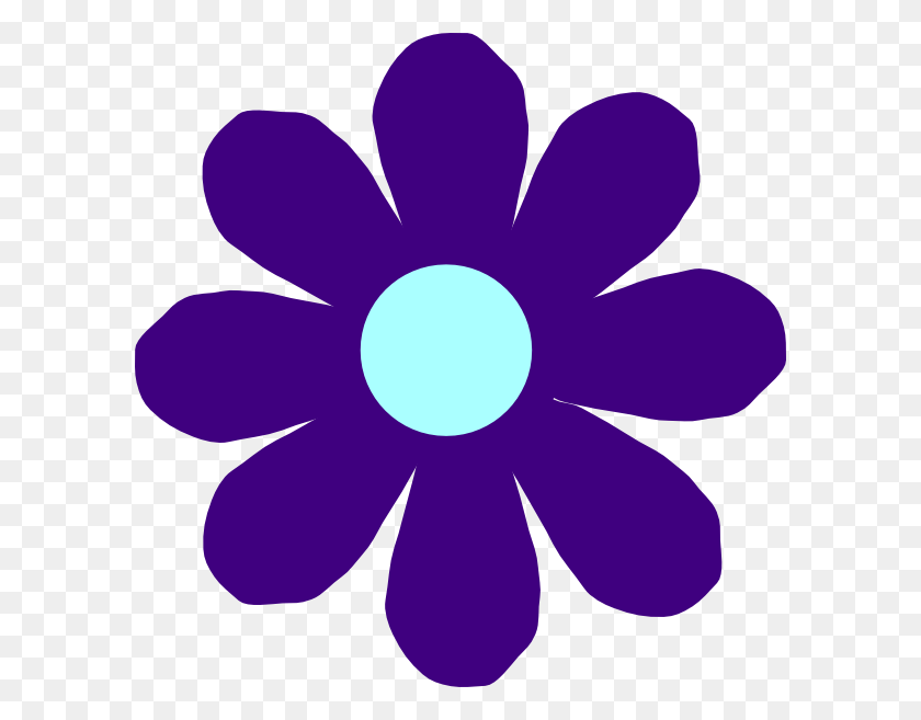 594x597 Фиолетовый Цветок Клипарт, Лепесток, Растение, Цветение Hd Png Скачать