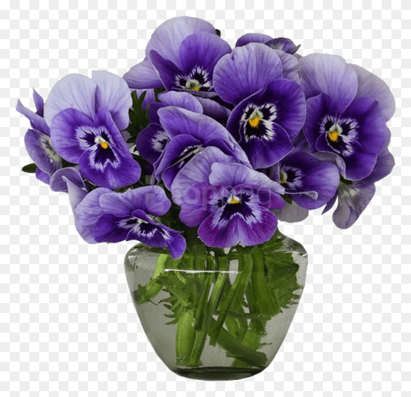 810x781 Violets Vase Bouquet Images Background Violets In A Vase, Plant, Flower, Blossom HD PNG Download
