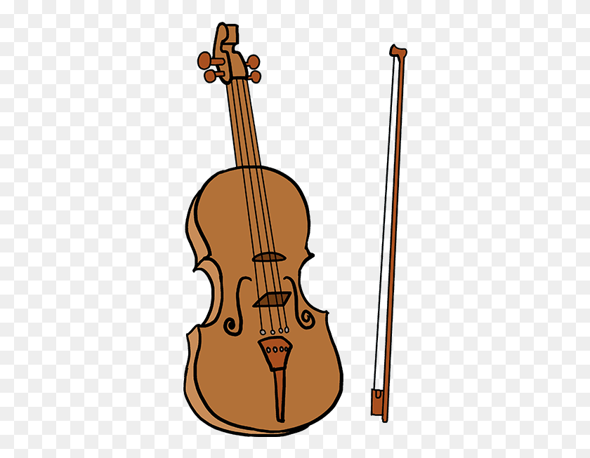 320x593 Violin Clipart Shape Simple Drawing Of A Violin, Leisure Activities, Musical Instrument, Viola HD PNG Download