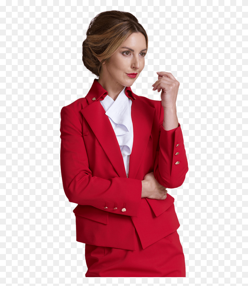 438x908 Virgin Atlantic Female Uniform Tuxedo, Clothing, Suit, Overcoat HD PNG Download