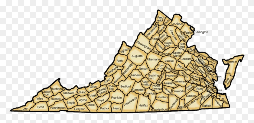 894x401 Virginia Counties Counties Of Virginia, Map, Diagram, Atlas HD PNG Download