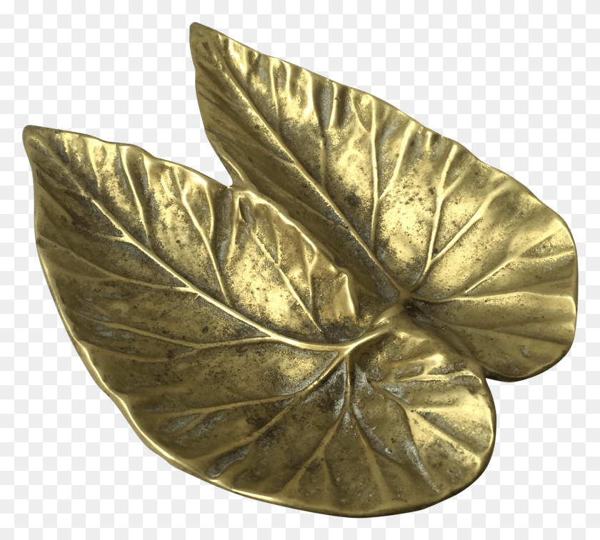 Virginia Metal Crafters Brass Begonia Leaf Di Chairish Brass Hd Png Unduh.