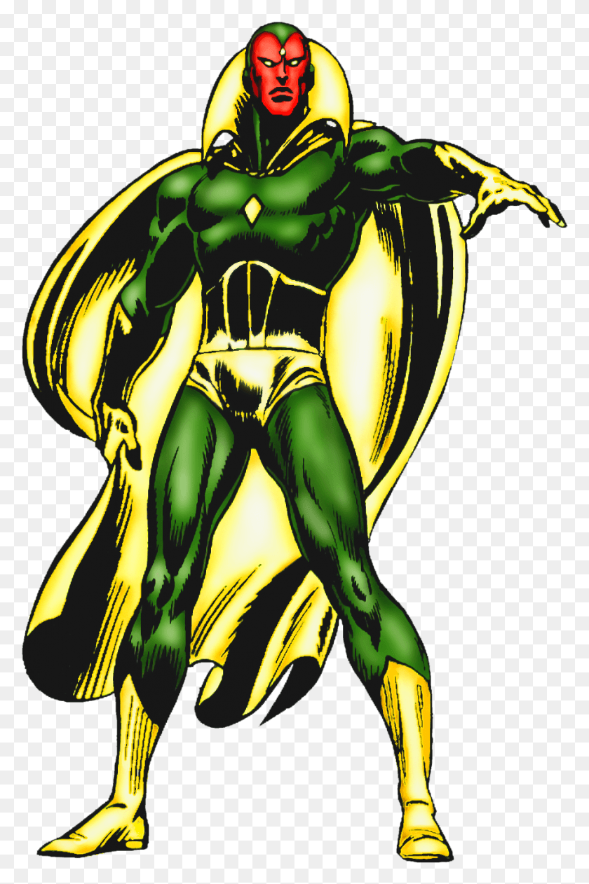 904x1394 Vision Del Официальный Справочник Вселенной Marvel Красный Желтый Зеленый Супергерой, Рука, Графика Hd Png Скачать