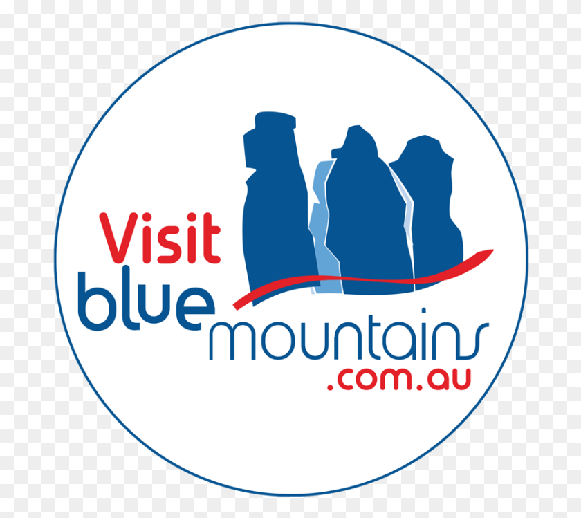 690x689 Visit Blue Mountains Logo For The Blue Mountains Accommodation Circle, Symbol, Trademark, Hand HD PNG Download