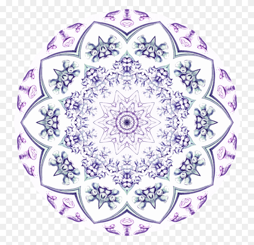 750x750 Visual Arts Symmetry Flower Doily Point, Porcelain, Pottery HD PNG Download