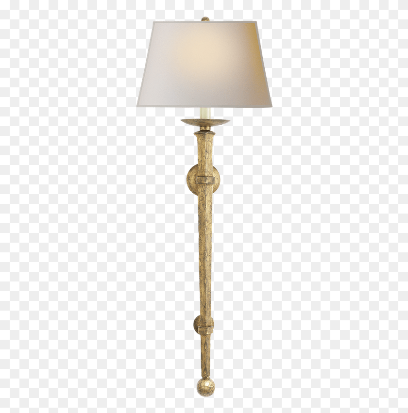 286x791 Visual Comfort Long Iron Torch In Gilded Iron With Lampshade, Lamp, Symbol, Cross HD PNG Download