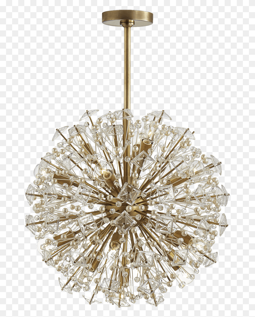 675x982 Visual Comfort Medium Dickinson Chandelier Dickinson Pendant Small Soft Brassclear Kate Spade, Lamp, Ceiling Light HD PNG Download