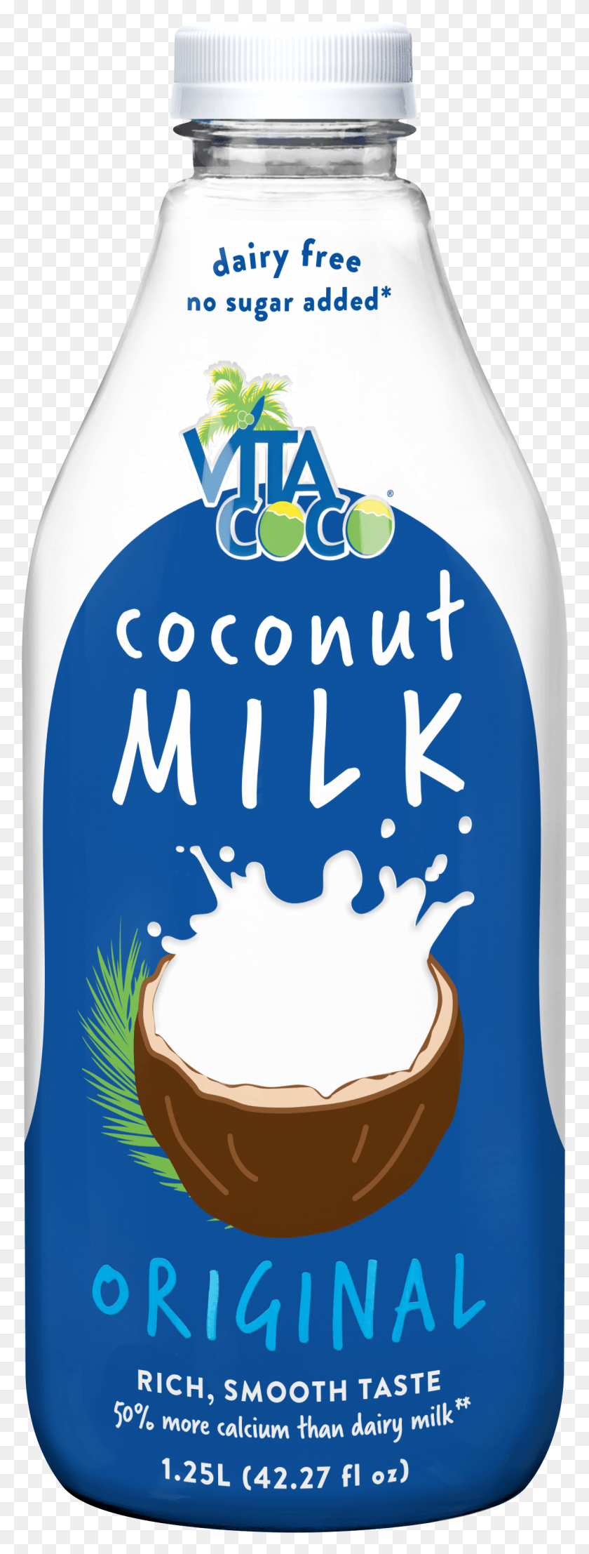 1221x3372 Vita Coco Coconut Milk, Bottle, Beverage, Drink HD PNG Download