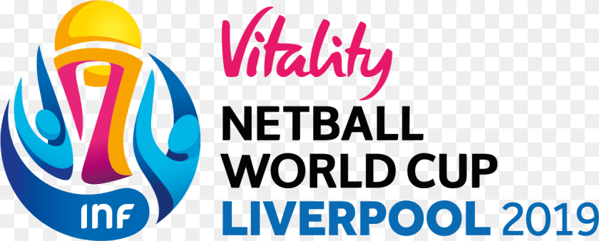 1261x507 Vitality Netball World Cup, Logo Sticker PNG