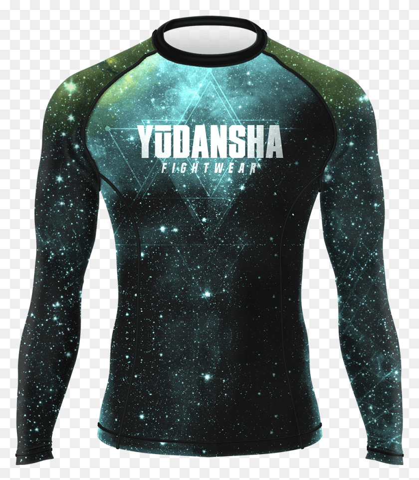 959x1112 Vitruvian Man Galaxy Bjj Rash Guard Long Sleeved T Shirt, Sleeve, Clothing, Apparel HD PNG Download