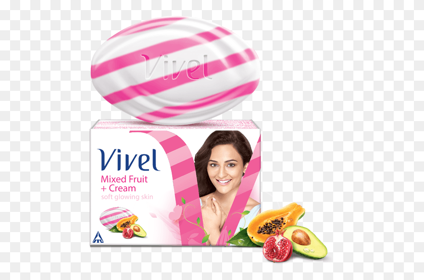 487x495 Vivel Mixed Fruits Cream Is Enriched With Pomegranates Strawberry, Person, Human, Flyer HD PNG Download