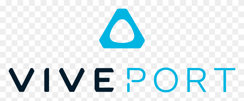 3531x1319 Viveport Logo Vive Port, Triangle, Symbol, Text HD PNG Download