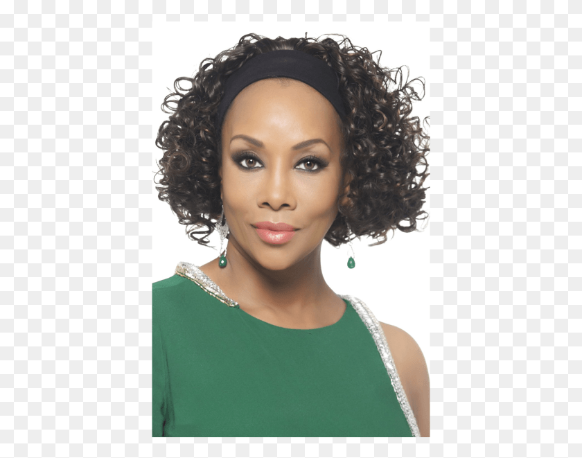 403x601 Vivica A Fox Specialty Half Wig With Headband Attached Pruik Salt N Pepa, Hair, Face, Person HD PNG Download