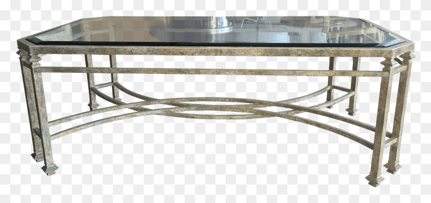 1086x468 Viyet Designer Furniture Tables Kreiss Wrought Iron Coffee Table, Coffee Table, Bench, Tabletop HD PNG Download