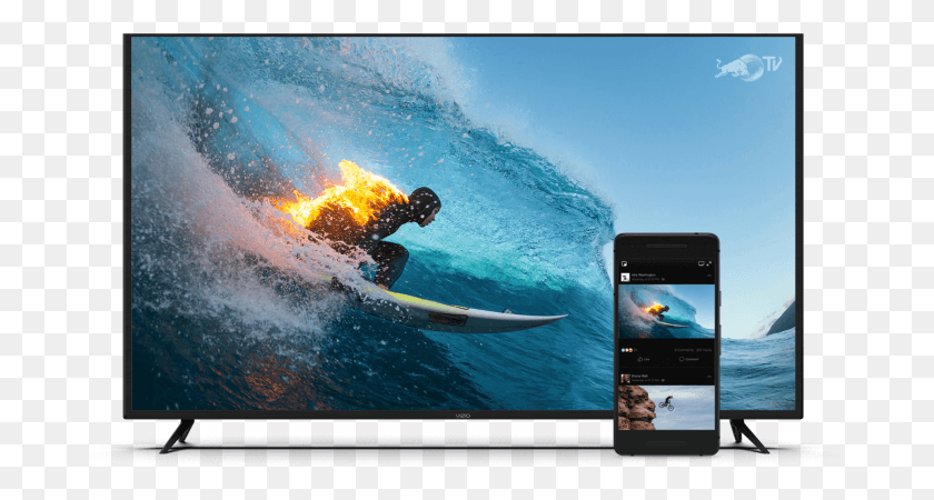 1920x962 Vizio Tv Featuring Surfer Surfing On Fire, Sea, Outdoors, Water Descargar Hd Png