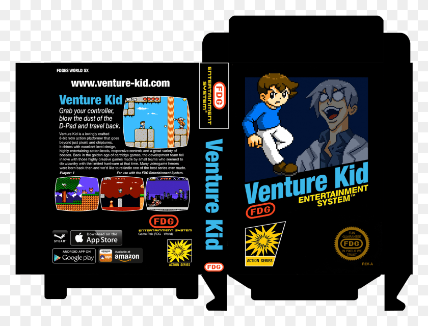 1460x1086 Vk 06 Boxart Rgb Venture Kid, Person, Human, Pac Man HD PNG Download