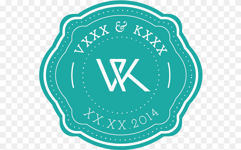 Vk Matrimonial Monograph By Nuff Circle, Food, Ketchup, Turquoise, Wax Seal Transparent PNG
