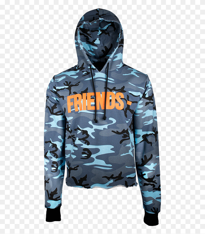 487x901 Vlone Launches Updated Webstore Http Vlone Blue Camo Hoodie, Clothing, Apparel, Sweatshirt HD PNG Download