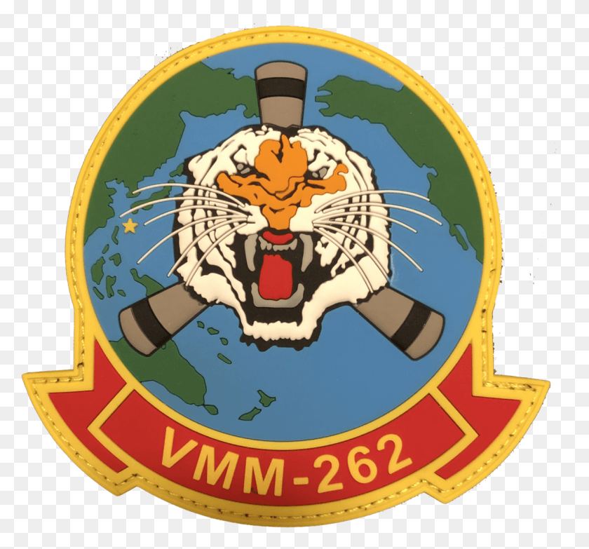 1160x1076 Vmm 262 Flying Tigers Full Color Pvc With Velcro Military Vmm, Logo, Symbol, Trademark HD PNG Download