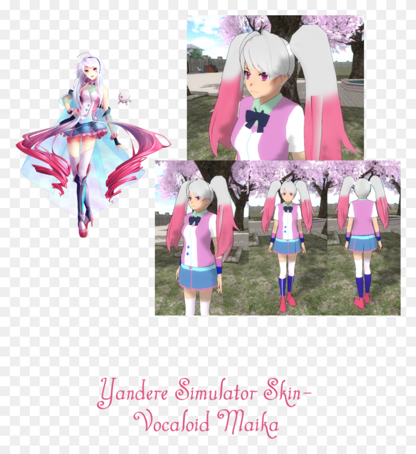 893x982 Descargar Png Vocaloyandere Simulator Skins 81868 Maika Vocaloid Icon, Persona, Humano, Ropa Hd Png
