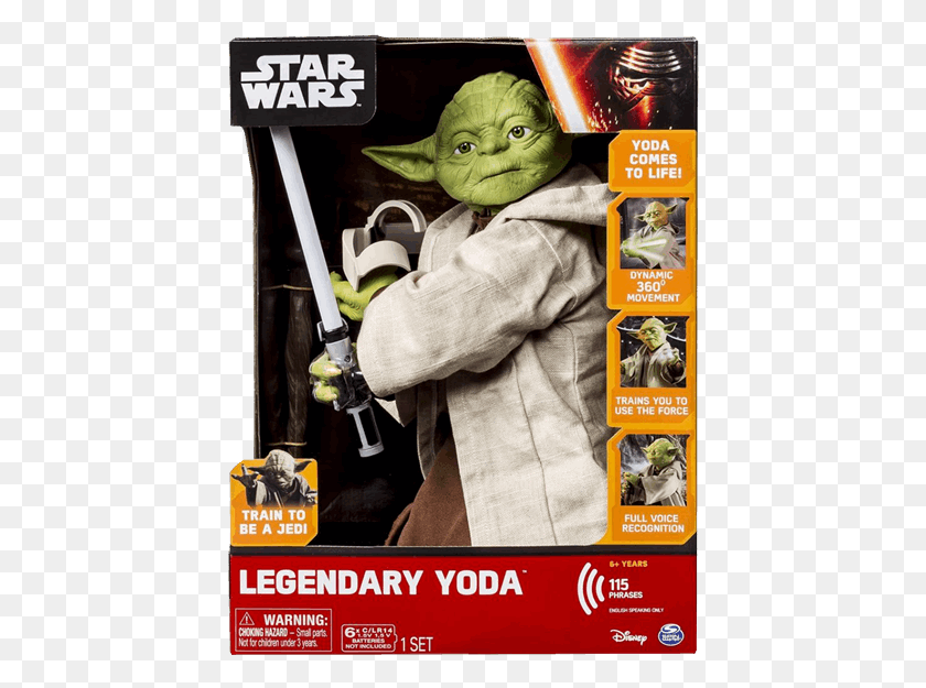 428x565 Voice Activated Yoda Figure Star Wars Legendary Jedi Master Yoda, Poster, Advertisement, Flyer HD PNG Download