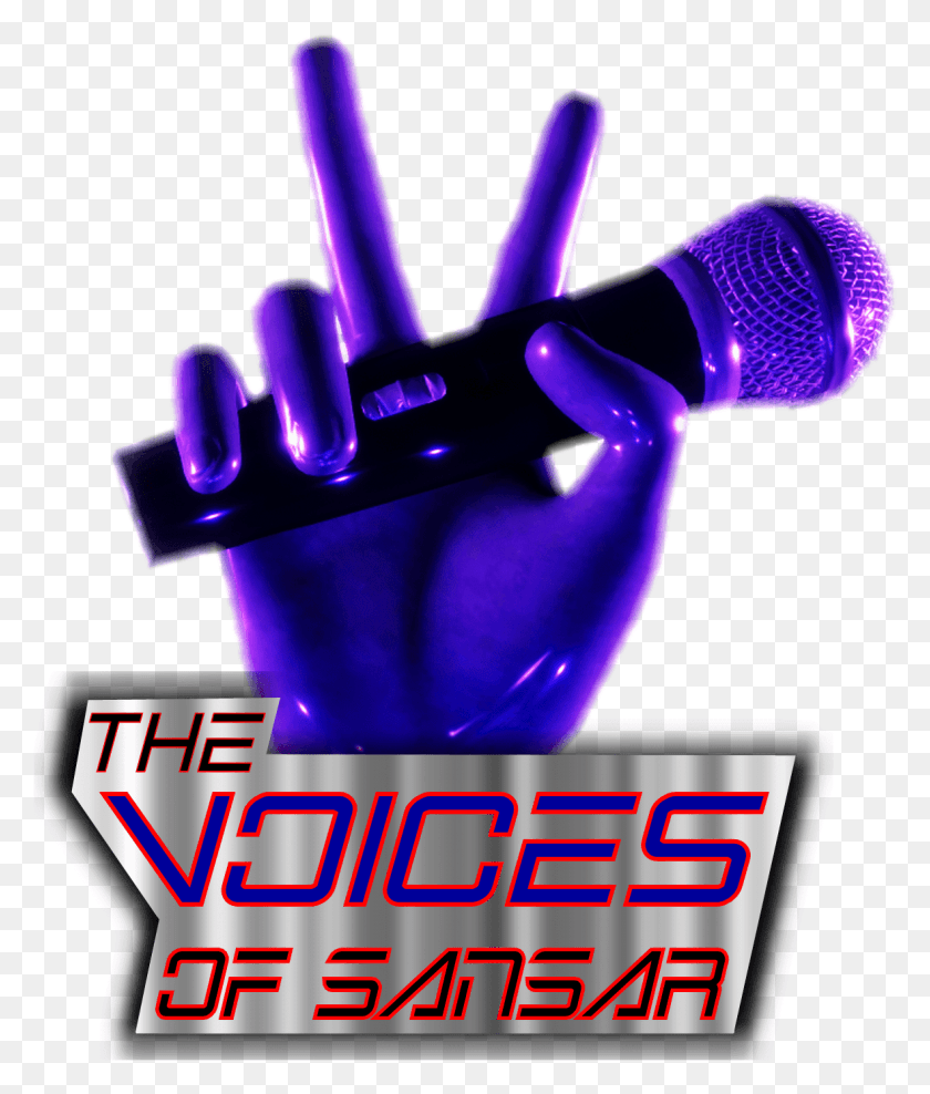 1181x1406 Voices Of Sansar Image 8 Apr Graphic Design, Electrical Device, Microphone, Purple HD PNG Download