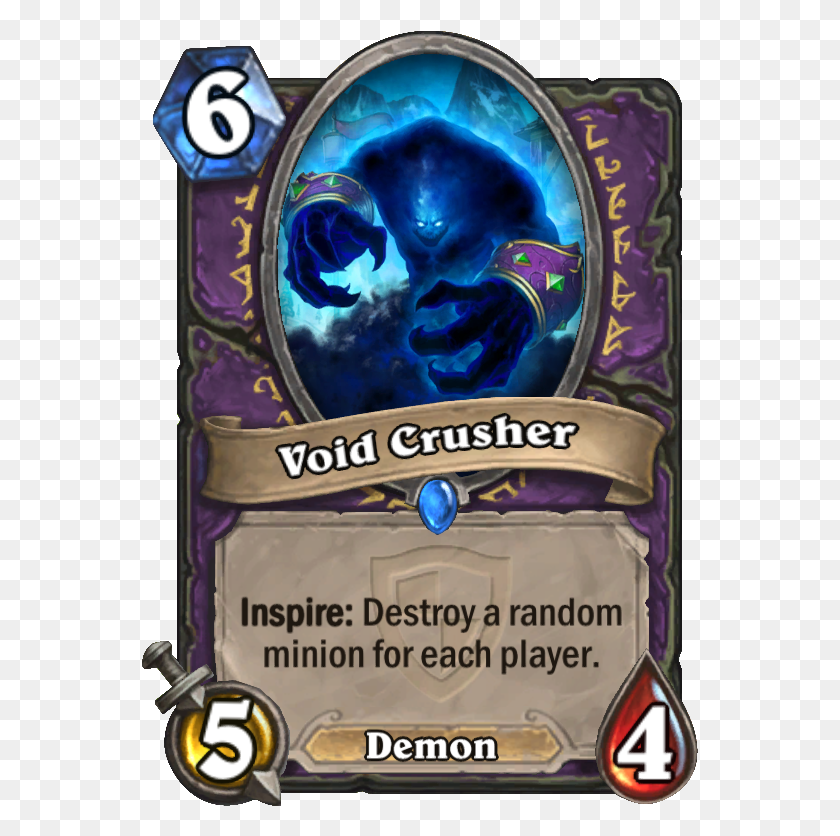 557x776 Void Crusher Card Warlock Cards Hearthstone, Advertisement, Poster, Game HD PNG Download