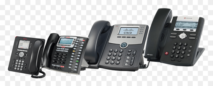 856x308 Voip Polycom Cisco Analogue Phone, Electronics, Dial Telephone, Remote Control HD PNG Download