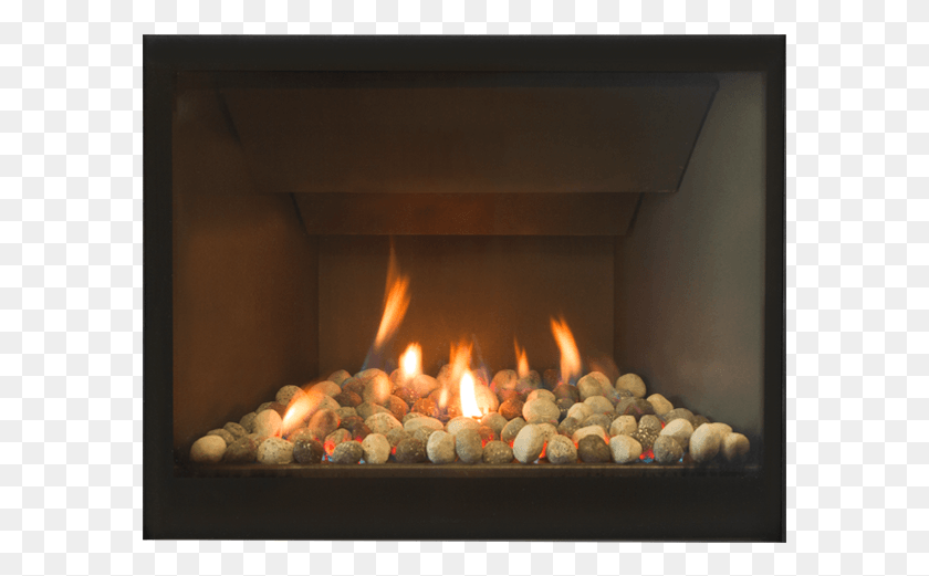 583x461 Volcanic Black Nz River Rock Hearth, Fireplace, Indoors, Furniture HD PNG Download