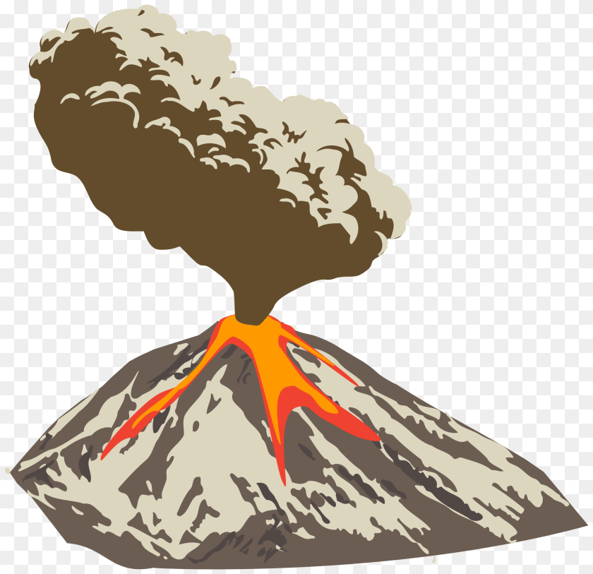 2400x2324 Volcano Clipart Nature, Mountain, Outdoors, Eruption, Person Transparent PNG