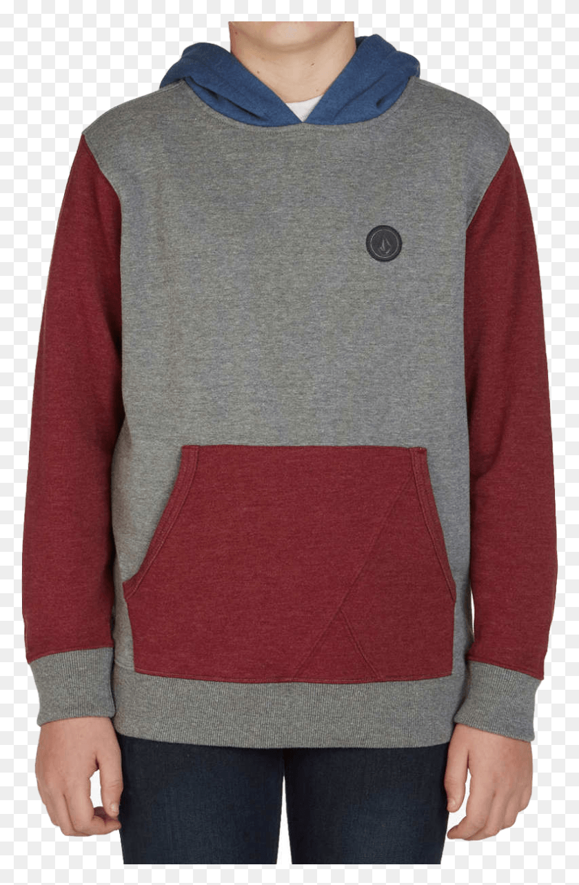 791x1241 Volcom Youth Single Stone Colorblock Pullover Hoodie Sweater, Clothing, Apparel, Sleeve HD PNG Download