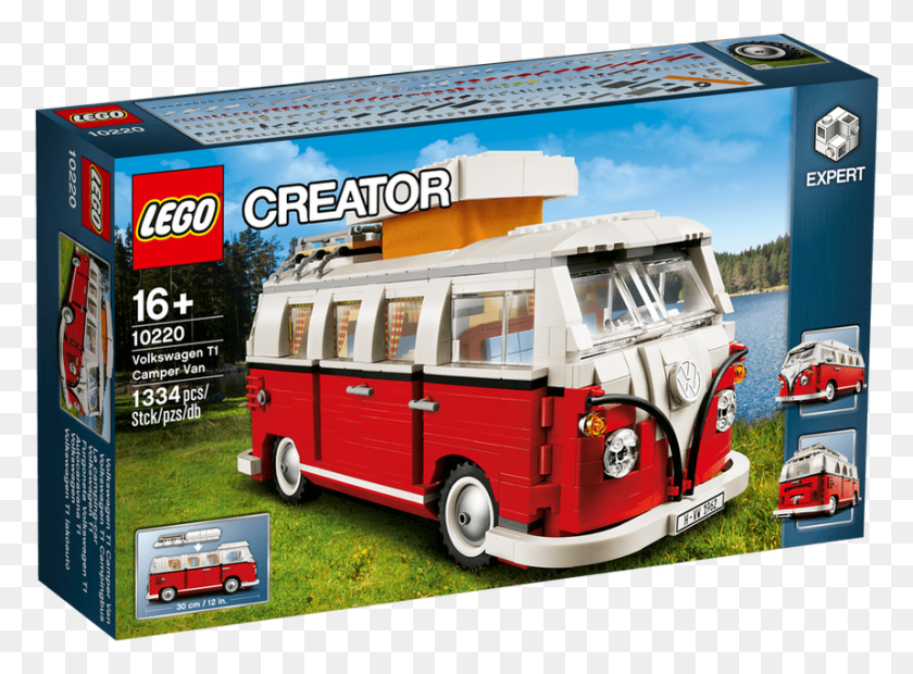 860x618 Descargar Png Volkswagen T1 Camper Van Lego Creator Expert Vw, Vehículo, Transporte, Coche Hd Png