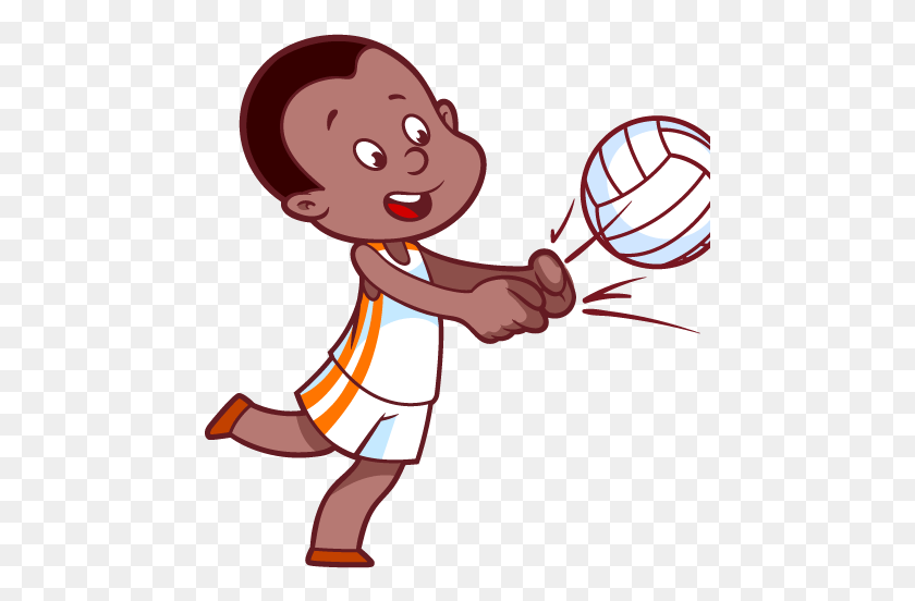 465x492 Descargar Png Voleibol Clip De Dibujos Animados Niños Jugando De Dibujos Animados, Maraca, Instrumento Musical Hd Png