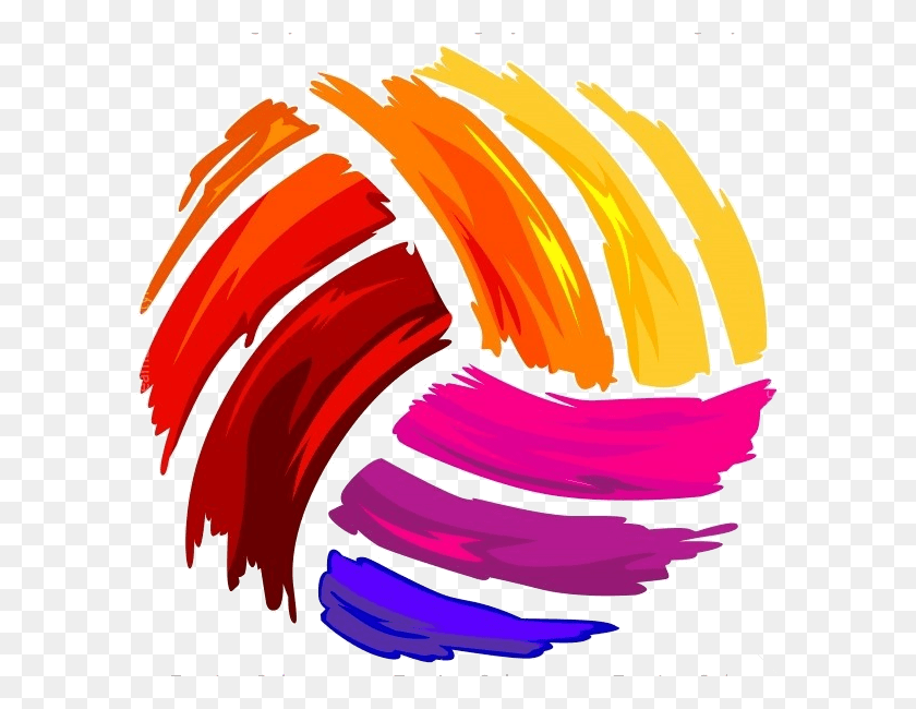 590x590 Volleyball Painted Shirt Art Vector Clipart Design Painted Volleyball, Food, Helmet, Clothing HD PNG Download