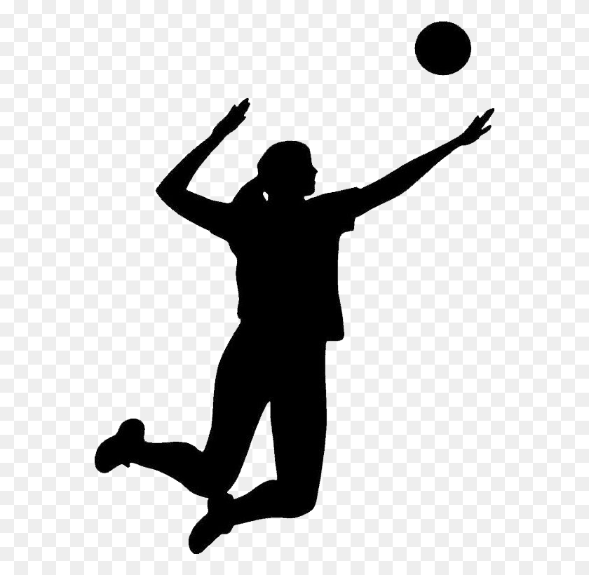 570x760 Volleyball Player Silhouette Volleyball Player Silhouette, Person, Human HD PNG Download