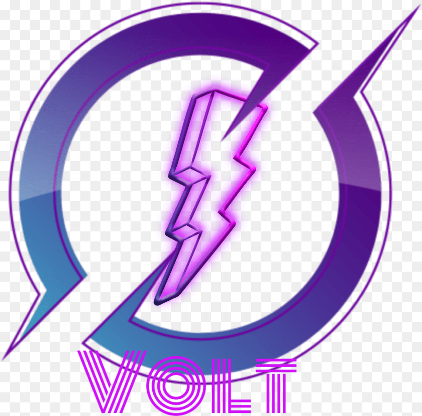 Volt Clan Logo Graphic Design, Purple, Light, Weapon, Emblem Sticker PNG