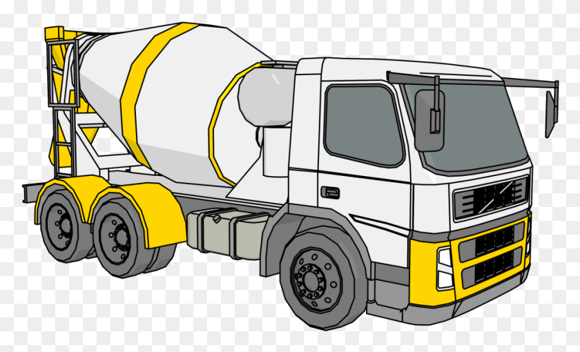939x542 Volvo Fm12 Concrete Truck Clipart Truck, Vehicle, Transportation, Trailer Truck HD PNG Download