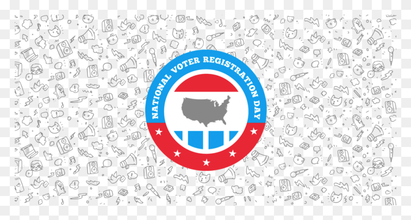 1000x499 El Día De Registro De Votantes 2018, Logotipo, Símbolo, Señal De Tráfico Hd Png