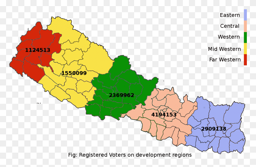 1442x902 Voters Developmentregion Development Region Of Nepal, Map, Diagram, Plot HD PNG Download