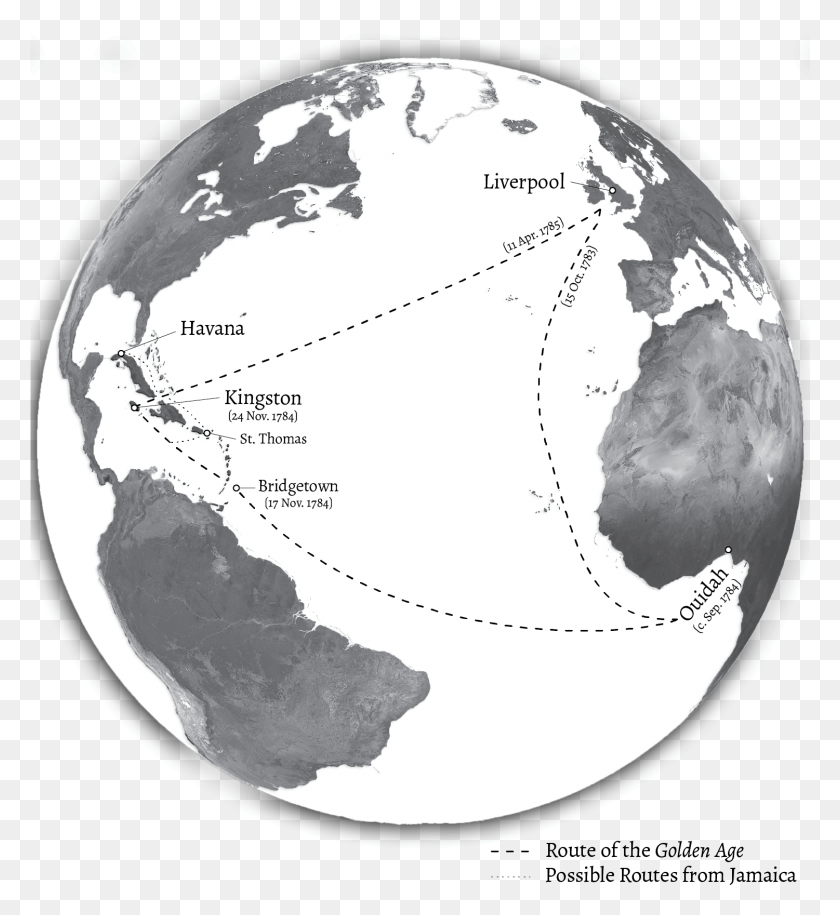 1501x1646 Voyage Of The Golden Age And Trade Routes From Jamaica Earth, Planet, Outer Space, Astronomy HD PNG Download