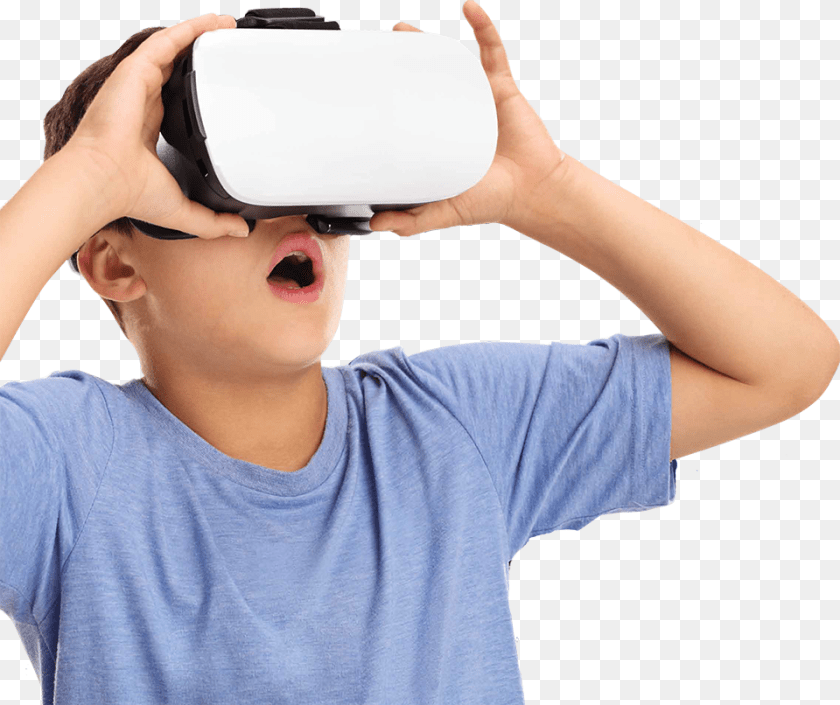 Vr Kids, Face, Head, Person, Vr Headset Sticker PNG