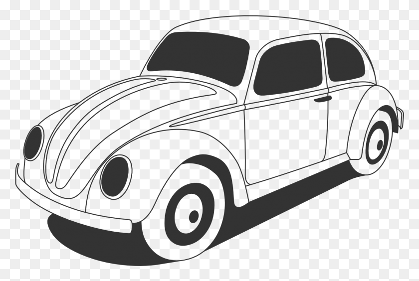 1447x935 Vw Beetle Black And White, Car, Vehicle, Transportation HD PNG Download