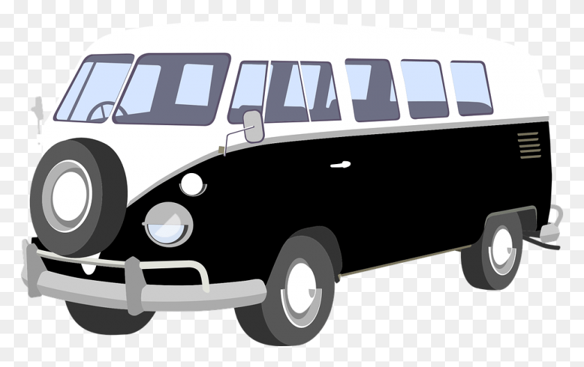 960x577 Vw Bus Van Vehículo Alemán Antiguo Clásico Auto Retro Vw Bus, Transporte, Ambulancia, Caravana Hd Png