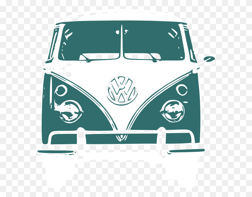 594x597 Vw Bus Vintage, Van, Vehículo, Transporte Hd Png