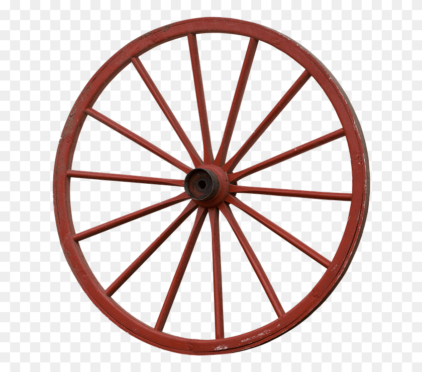 638x679 Wagon Wheel Wheel Wooden Wheel Spokes Wood Old Red River Cart Wheel, Machine, Spoke, Alloy Wheel HD PNG Download