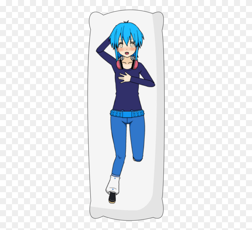 261x706 Waifu Pillow Anime Body Pillow Transparent Background, Standing, Person, Jay HD PNG Download