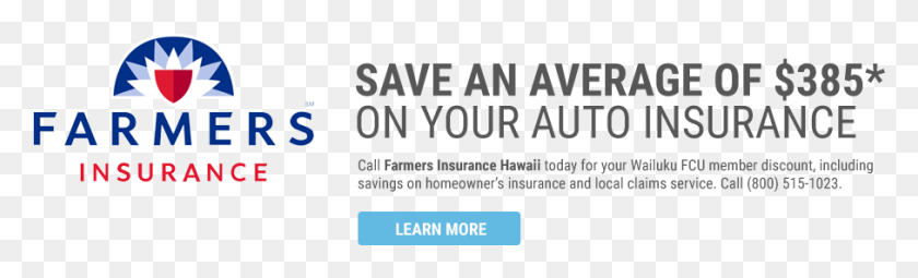 907x227 Wailuku Federal Credit Union Savings Accounts Home Farmers Insurance, Text, Face, Female HD PNG Download